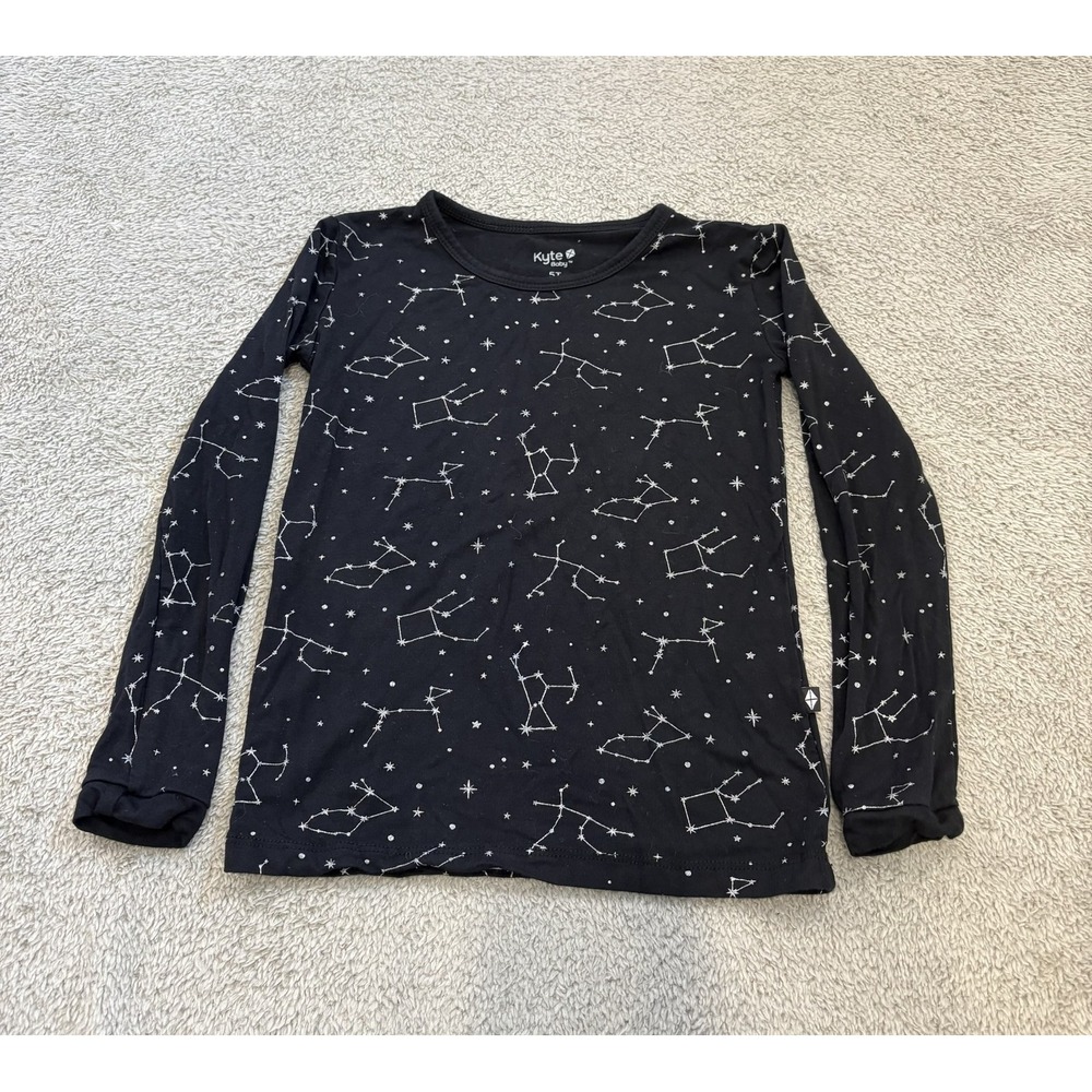 Kyte Baby Kids 5T Black Constellation Bamboo Long Sleeve Pajama Top Unisex Soft